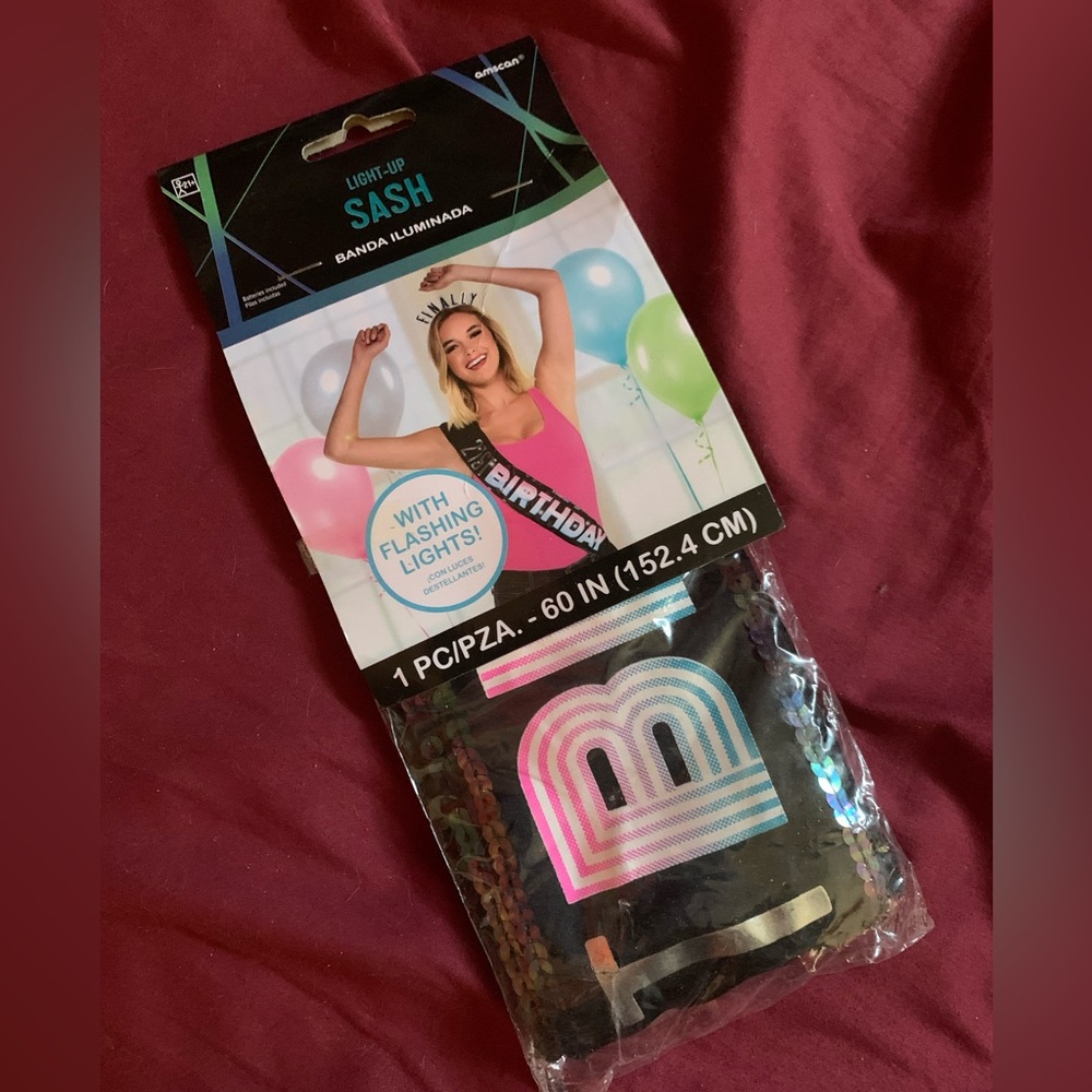 Light-Up Finally 21 Birthday Sash